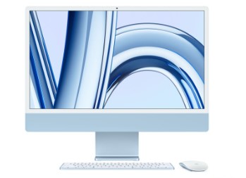 Computador Escritorio iMac Retina 4,5K de 24 pulgadas/Chip M3 CPU 8 y GPU de 10 núcleos / SSD 512 GB - 8GB / Azul