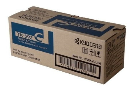 Cartucho de Tóner Cyan TK-592C Kyocera FS-C2026/FS-C2126MFP/ M6026CDN