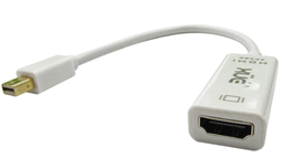 [CNV-DXU-0468] Convertidor Mini-Displayport Macho a HDMI Hembra Mac (Blanco) marca XUE