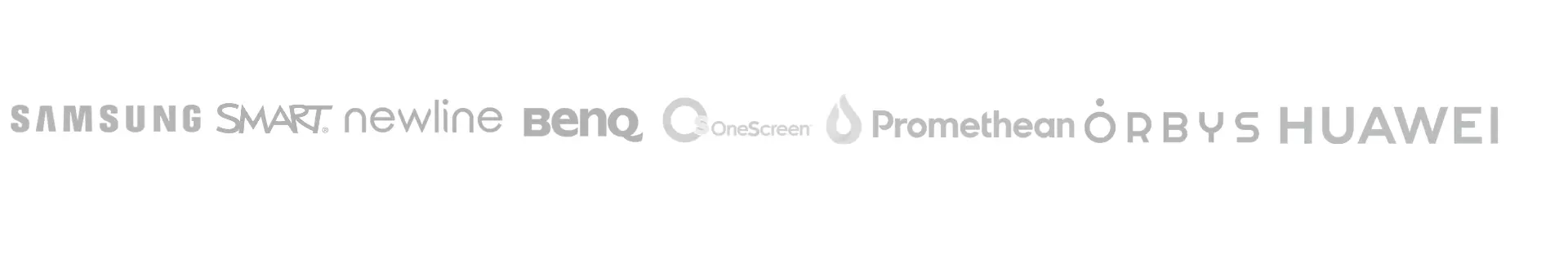 Samsung SMART Newline Interactive BenQ OneScreen Promethean Orbys Huawei Samsung SMART Newline Interactive BenQ OneScreen Promethean Orbys Huawei
