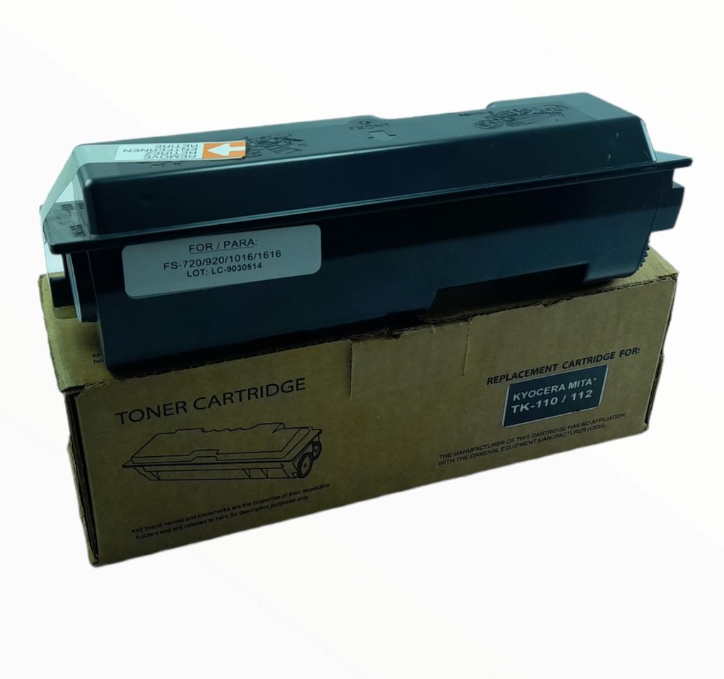 Cartucho de Tóner Negro TK-112 Genérico Kyocera FS-720/FS-820/FS-1016 ADV