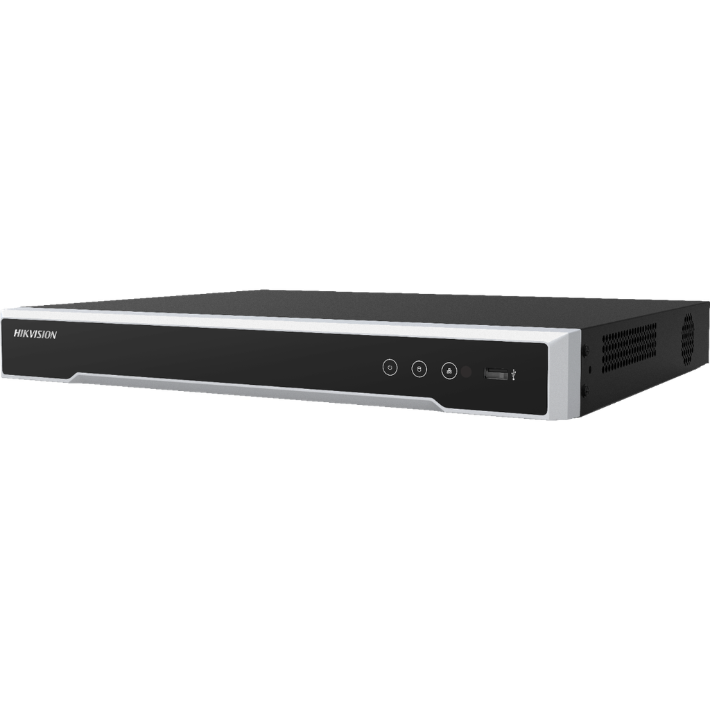 NVR 16 Canales HD 160MBPS 4K 2BAHIas/6TB110-220VAC H265+ METAL Hikvision