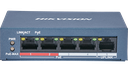 Switch Poe 4 Puertos/No Admiinistrable 10/100 MBPS Poe (HasTA 250M) + 1 Puerto Uplink 10/100 MBPS/ 35W