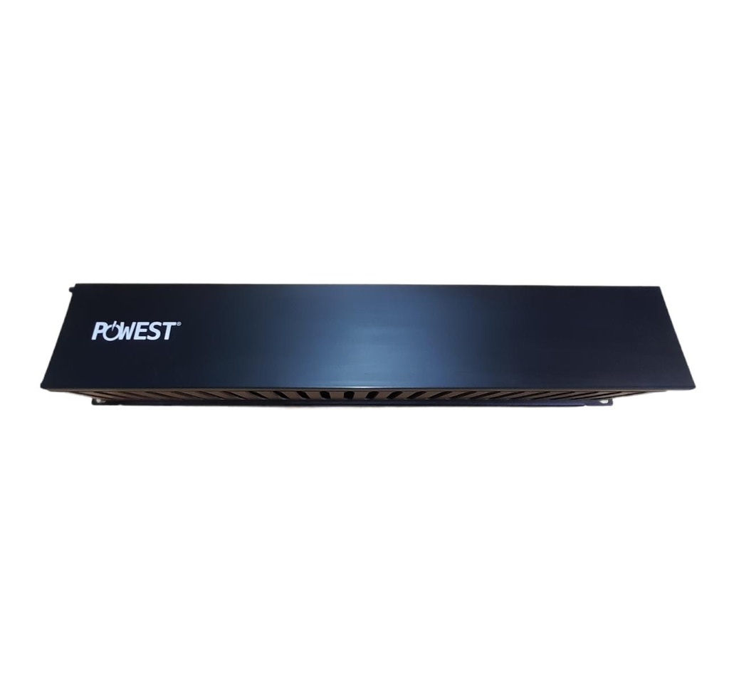 Organizador de Cables HorizontalL para Rack 80X80 2UR Plástico Powest