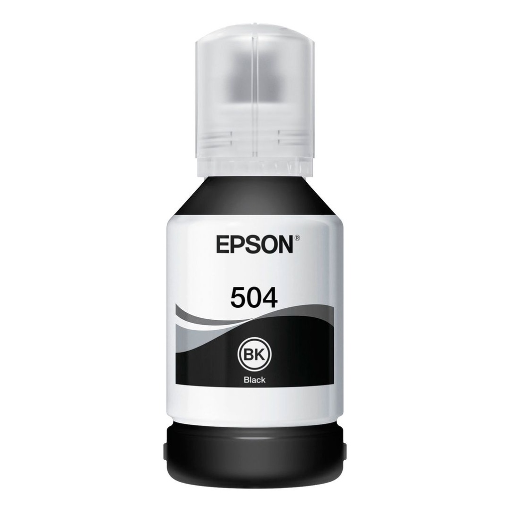 Botella de Tinta Negra Pigmentada T504 Epson L4150/L4160/L6161/L6171/6191