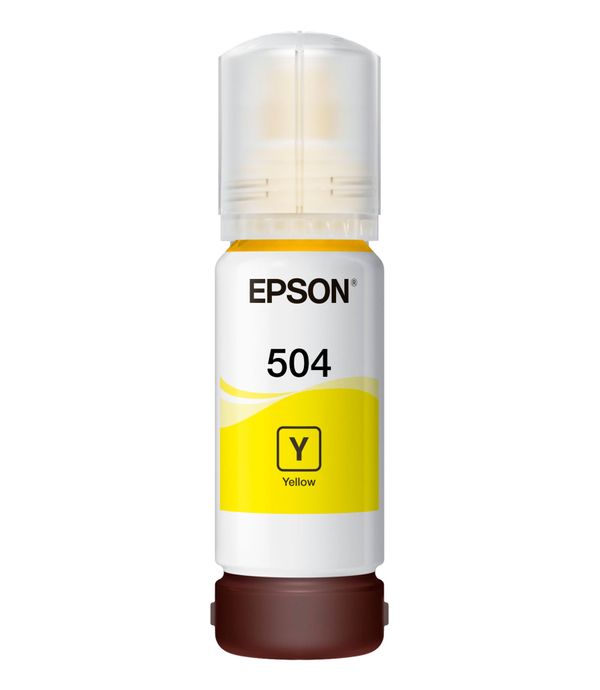 Botella de Tinta Amarilla T504 Epson Ecotank L4150/L4160/L6161/L6191