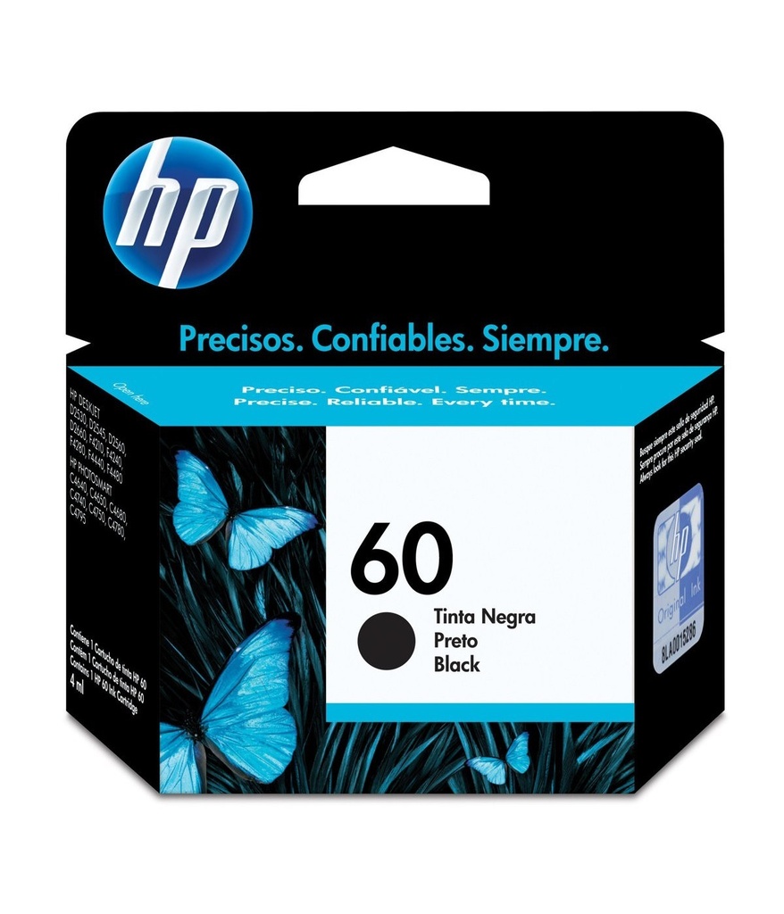 Cartucho de Tinta Negra 60 HP Designjet D2500/D2530/F4200