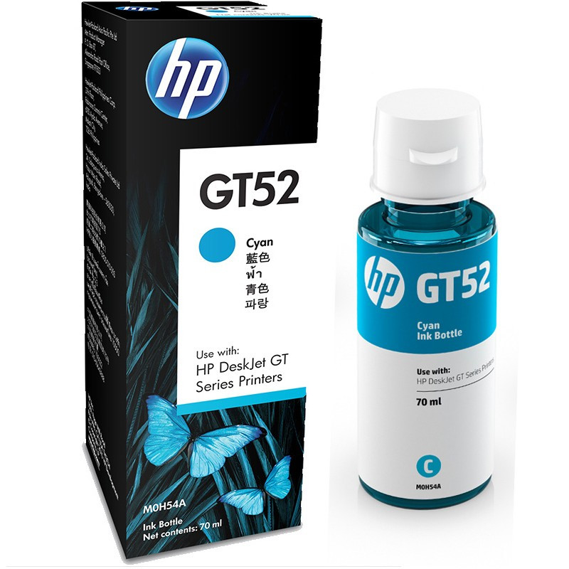 Botella de Tinta Cyan GT52 HP Deskjet GT 5810/5820