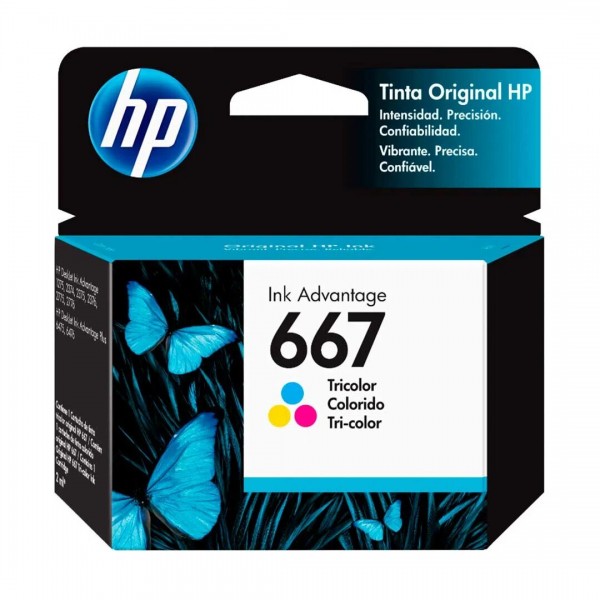 Cartucho de Tinta Tricolor 667 HP Designjet Plus Advantage 6000/6400/INK ADVANTAGE 1200/2300/2700/4100