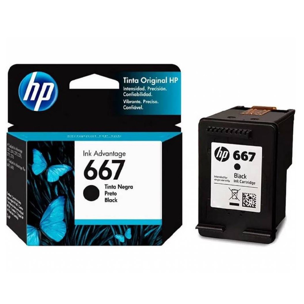 Cartucho de Tinta Negra 667 HP Designjet PLUS INK ADVANTAGE 6000/6400/Ink Advantage 1200/2300/2700/4100