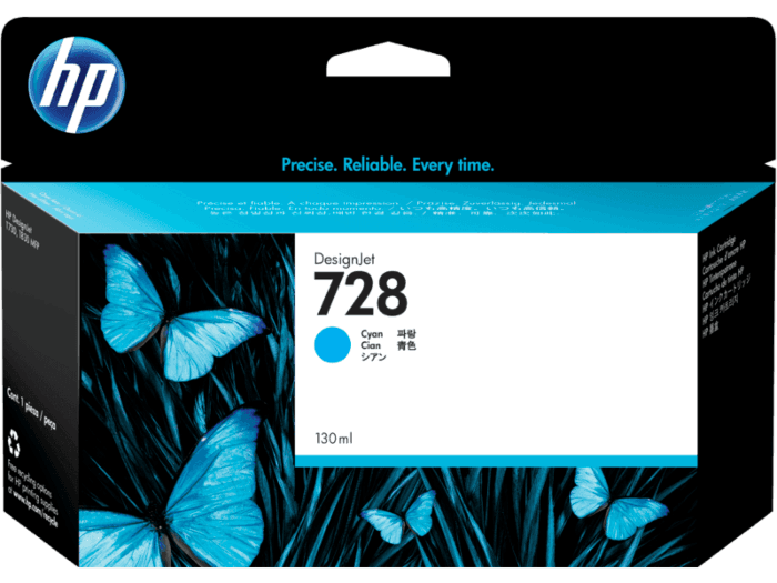 Cartucho de Tinta Cyan 728 HP Designjet T730/T830