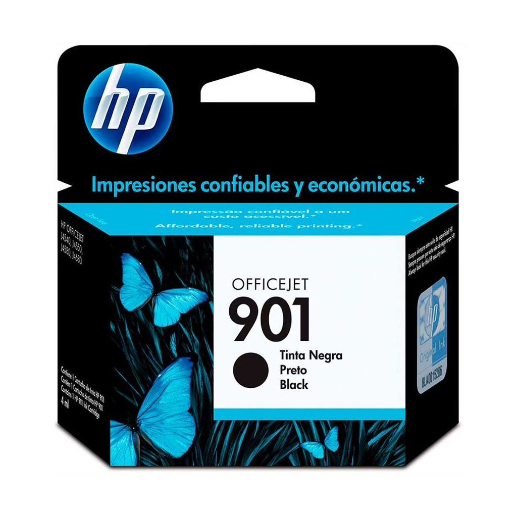 Cartucho de Tinta Negra 901 HP Officejet J4580/J4640/J4680