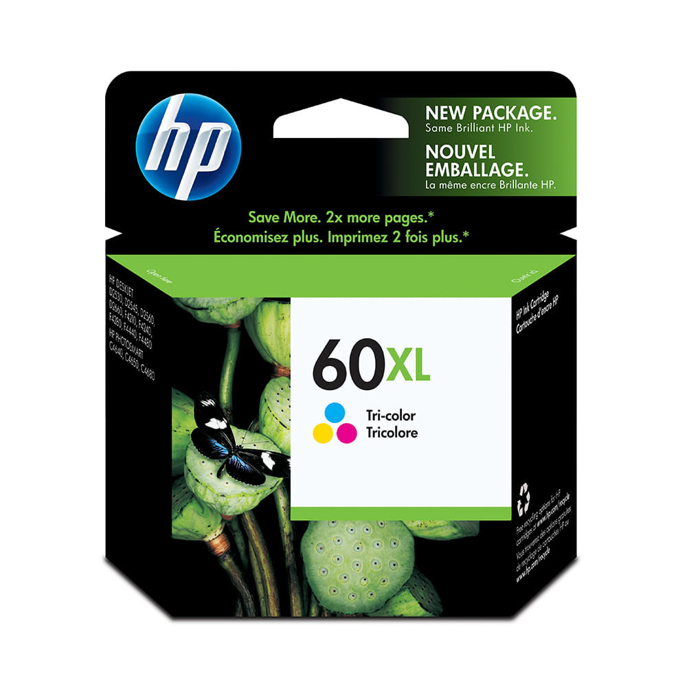 Cartucho de Tinta Tricolor 60XL HP Designjet D2500/D2530/F4200