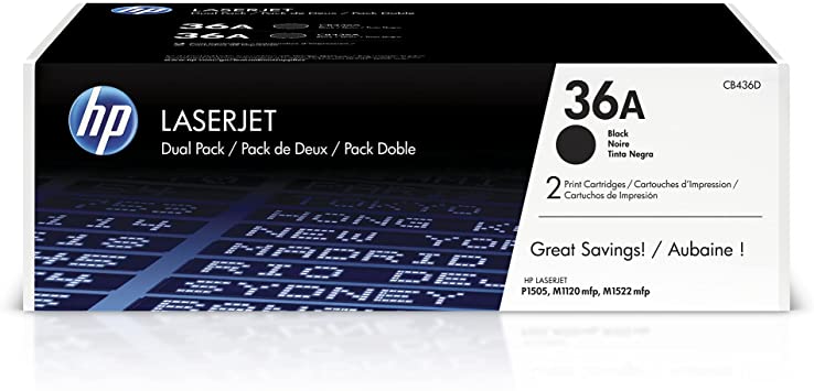 Cartucho de Tóner Negro Dual Pack 36A HP Laserjet P1505