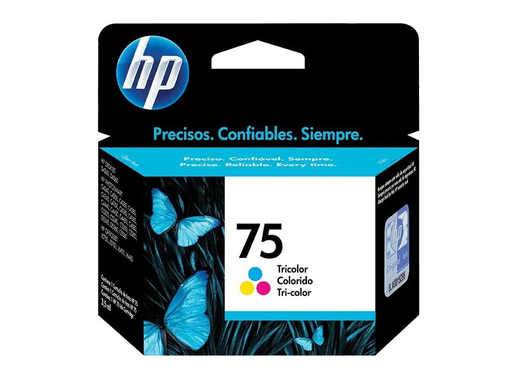 Cartucho de Tinta Tricolor 75 HP Designjet 1110/1115/2130/2135/3630/ENVY 4520/Officejet 3830