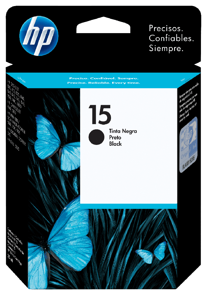 Cartucho de Tinta Negra 15 HP Designjet 810/812/815/840