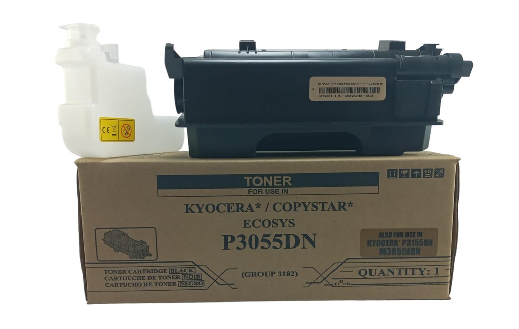 Cartucho de Tóner Negro TK-3182 Genérico Kyocera M3655IDN/P3055DN CBA