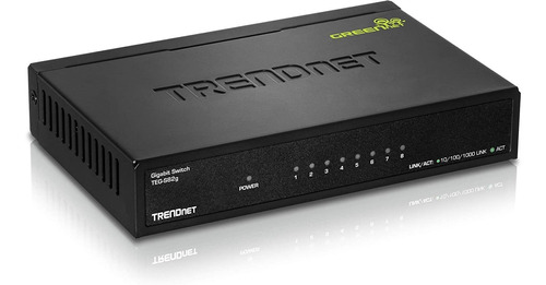 Switch 8 Puertos Giga Greennet Metálico
