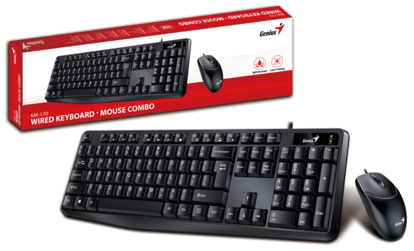 Combo teclado +Mouse KM-170 Negro Genius