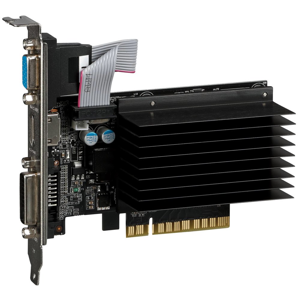 Tarjeta de Video PCIe DDR3 2GB Palit Nvidia GeForce GT710 VGA/DVI/HDMI
