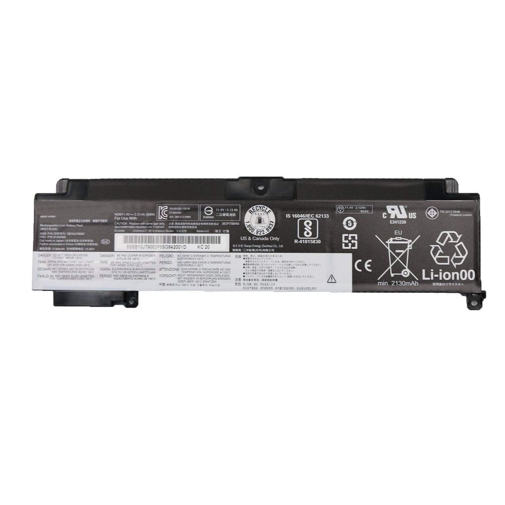 Batería para portátil Lenovo ThinkPad T460S/ T470S de 11,4 V, 26 Wh/2310 mAh