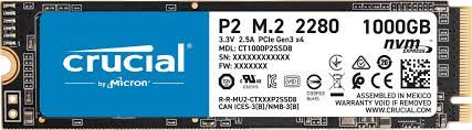 Disco de Estado Sólido Crucial P3 1000GB 3D NAND NVME PCIE M.2 SSD 3500/3000 MB/S