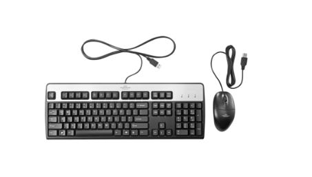 Combo de teclado y mouse HP USB US