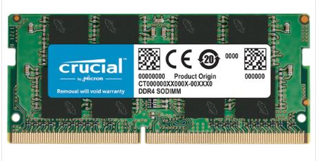 Memoria RAM para portatil DDR4 PC4-21300 16GB 2666MHZ CL19 1.2V marca Crucial