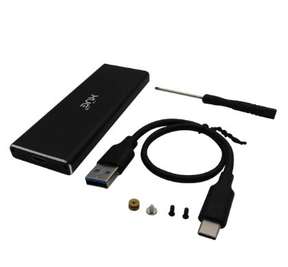 Caja PCI-E NVME USB-C EXT DD Negra (SSD 29 + 5 PINS) 2300Mb/s XUE® TP01/JMS583 Garantia 6 Meses