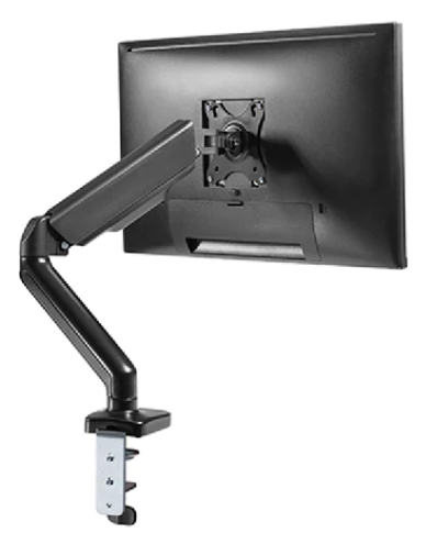 Brazo soporte ergonómico para 1 monitor tipo VESA 17-32&quot; con resorte a gas y administración de cables, color negro, marca XUE® Modelo C012
