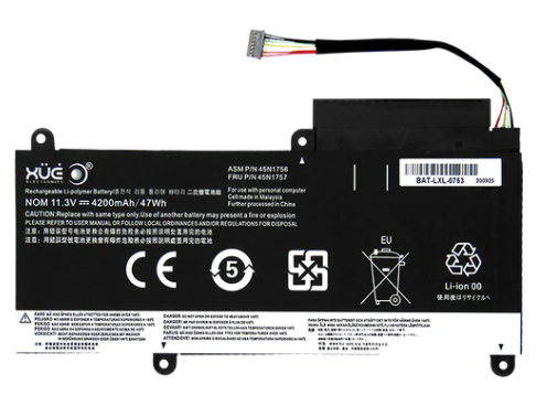 Batería XUE® para portátil LENOVO E450 E460 11.3V-4200mAh 47WH 45N1757