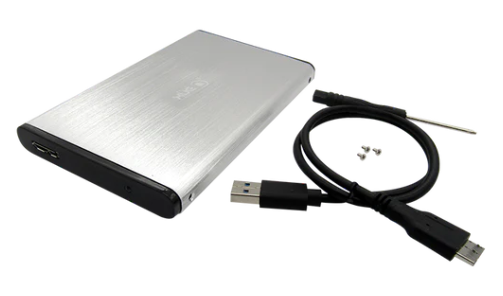 CAJA 2,5&quot; SATA USB 3.0 Externa para Disco Duro y SSD Plateada