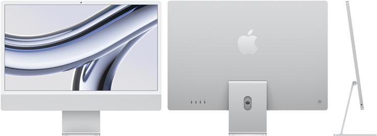 Computador Escritorio iMac Retina 4,5K de 24 pulgada/M3 de Apple CPU 8GB RAM 256 GB SSD - Plata