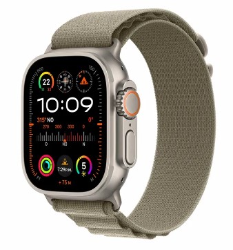 Apple Watch Ultra 2 (GPS + Cellular) - Caja de titanio 49 mm - Correa Verde oliva - Talla S