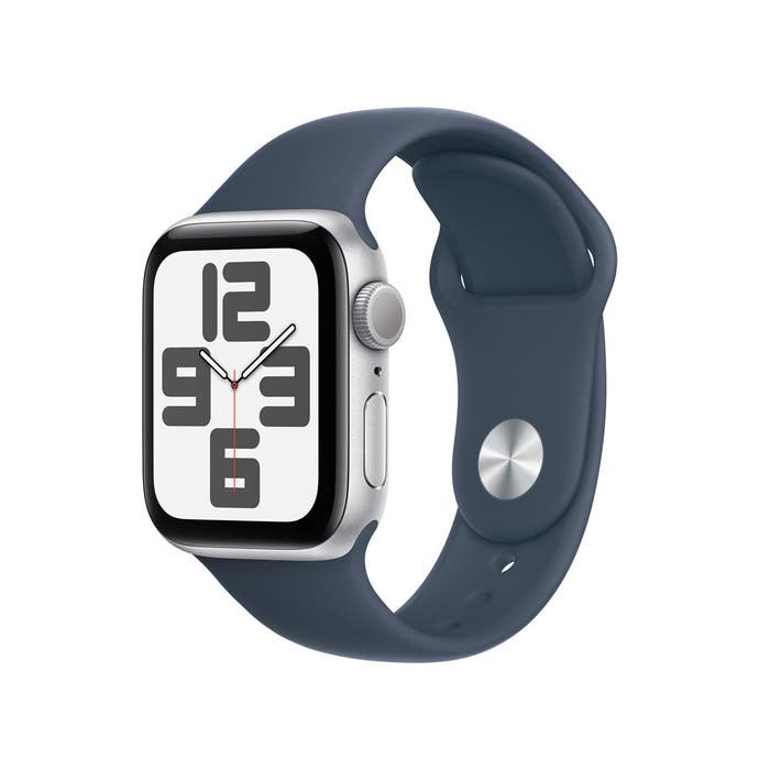 Apple Watch SE (GPS) - Caja de aluminio en plata 40 mm - Correa Azul tempestad - Talla S/M