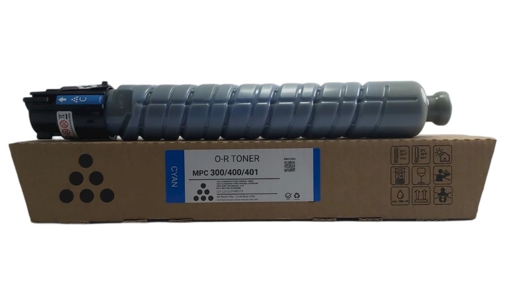 Cartucho de Tóner Cyan Ricoh MP C300/MP C400/MP C401 ECO