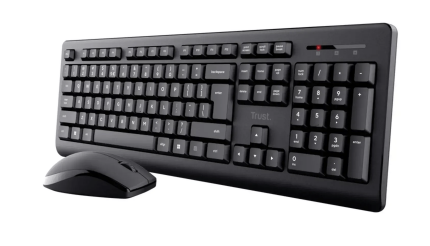 Combo Teclado y Mouse Trust Primo Inalámbrico Negro