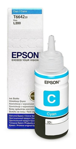 Botella de Tinta Cyan T664 Epson L110/L120/L375/L395
