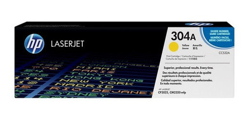 Cartucho de Tóner Amarillo 304A HP LasEJET CP2025