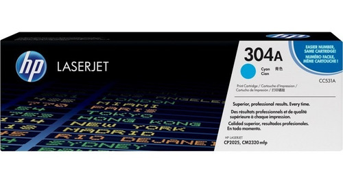 Cartucho de Tóner Cyan 304A HP Laserjet CP2025