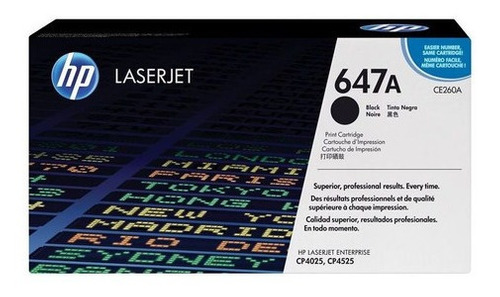 Cartucho de Tóner Negro 647A HP Laserjet CP 4025DN/CP4525