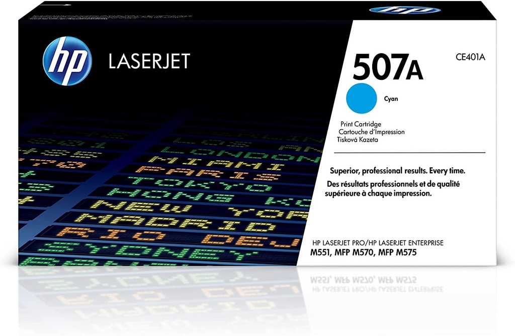 Cartucho de Tóner Cyan 507A HP Laserjet PRO M551/MFP M570/M575