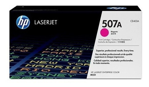 Cartucho de Tóner Magenta 507A HP Laserjet Enterprise M551