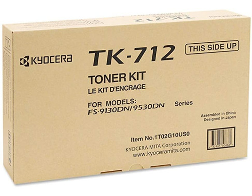 Cartucho de Tóner Negro TK-712 Kyocera FS-9130DN/FS-9530DN