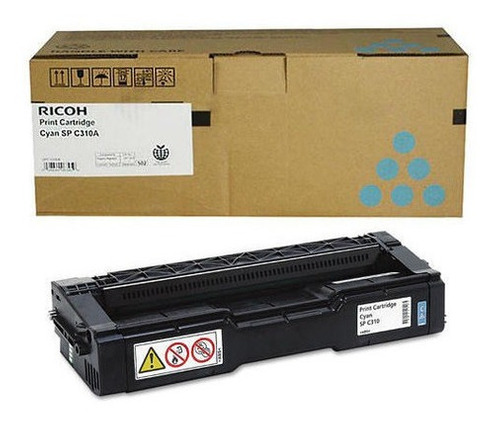 Cartucho de Tóner Cyan Ricoh SP C242/ SP C310/ SP C232DN/ SP C232SF/ SP C242DN/ SP C242SF/SP C311N/ SP C312DN/ SP C320DN/SP C342