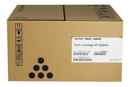 Cartucho de Tóner Negro Ricoh SP 5200S/SP 5210SF