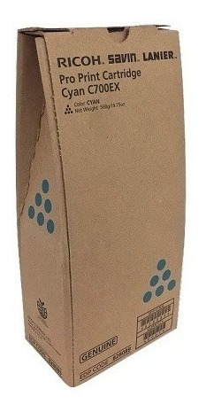 Cartucho de Tóner Cyan Ricoh PRO C550EX/PRO C700EX