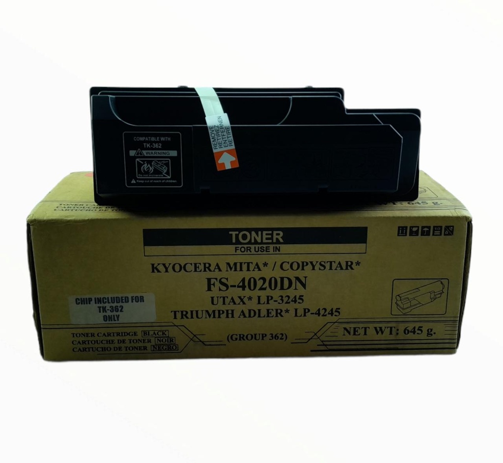 Cartucho de Tóner Negro TK-362 Genérico Kyocera FS-4020DN CBA