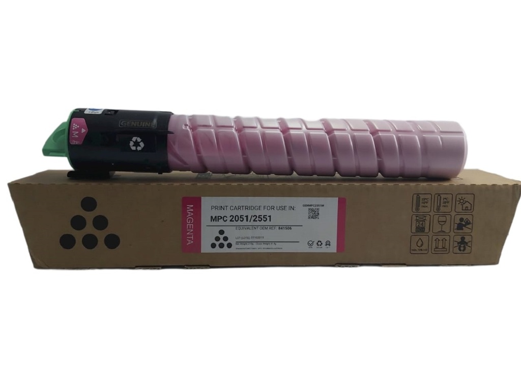Cartucho de Tóner Magenta Genérico Ricoh MP C2530/MP C2550/MP C2051/MP C2550/MP C2551 GMT