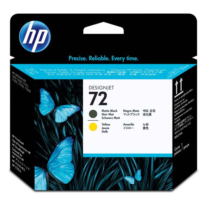Cabezal de Impresión Negro Mate y Amarillo 72 HP Designjet T1100/T1120/T2300
